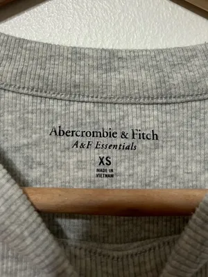 Abercrombie & Fitch Light Gray Ribbed Tank Top Size XS A&F Essentials thumbnail 2