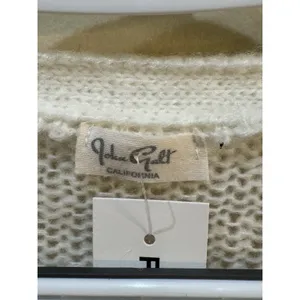 John Galt White Button Front Tie Cardigan Wool Angora Blend White One‎ Size thumbnail 6
