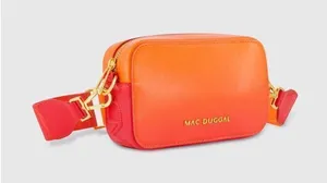 Mac Duggal Ombre Small Leather Crossbody Camera Bag‎ With Adjustable Strap thumbnail 1