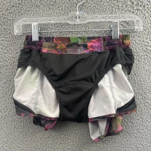 Lululemon Hotty Hot Low Rise Shorts 2.5" Vivid Floral Athletic Gym Women's‎ 4 thumbnail 4