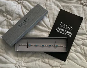 Zales Oval Swiss Blue Topaz Infinity Link Bracelet Sterling Silver 925 thumbnail 2