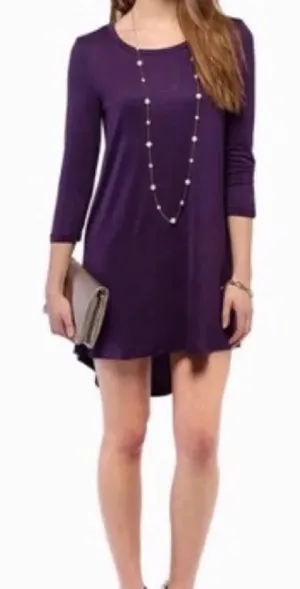 Tobi Purple Down Low Tunic Dress Size M thumbnail 1