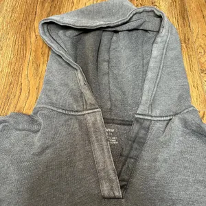 Aerie Charcoal Grey Pullover Hoodie‎ Womens S Oversized Faded Relaxed Sweatshirt thumbnail 5