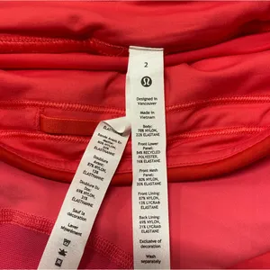 lululemon Tennis Skirt Size 2 Red Pink Asymmetrical Layered High Rise Skirt NWT thumbnail 8