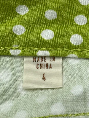 Coldwater Creek Women's Green White Polka Dot Cotton Blend Skinny Pants Size 4 thumbnail 11