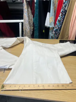 Wisteria Lane Back Suede Star Bell Jeans Size M Ivory Western Boho‎ Flare thumbnail 12