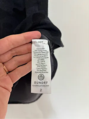 Sundry for Evereve Black Camo Soft Pull-On Drawstring Skirt - Size 2 (M) thumbnail 6