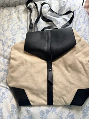 Vegan Bookbag Purse Tan thumbnail 1
