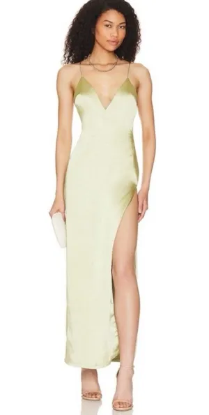 Revolve x More to Come Regina Maxi Dress in Green, Size XS New w/Tag thumbnail 1
