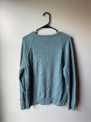 Madewell J.Crew Mercantile Teal Blue Crewneck Sweater Women’s Size Medium thumbnail 5