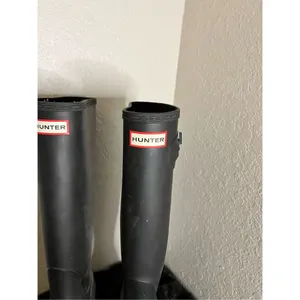 Hunter Womens Black Rubber Rain BOOTS Original Tall 9 thumbnail 2