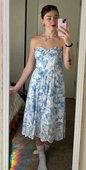 White House | Black Market 100% cotton midi dress thumbnail 2