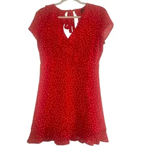 ✨Bardot Open-Back Red Polka Dot Sz 10/L Dress✨ thumbnail 4