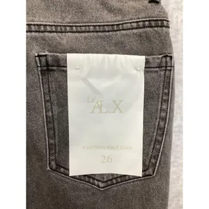 Le ALX Western Belt Jean Grey Fringed Straight Leg‎ High Rise Denim Size 26 NWT thumbnail 5