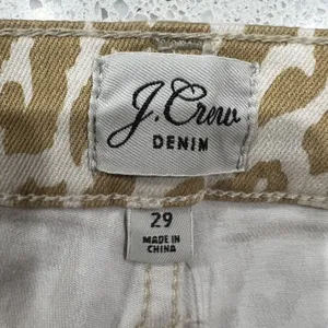 J. Crew Size 29 Jeans‎ 10" High Rise Toothpick Animal Print Safari Leopard NEW thumbnail 7