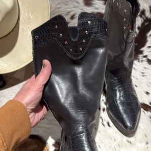 Marc‎ Alpert 100% Leather Western Studded Boots Burning Man Size 8.5 T1 thumbnail 6