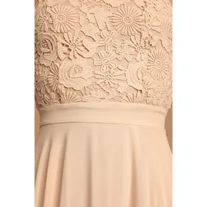 Lulus Picture Perfect Blush Lace Maxi Dress Formal Evening Bridesmaid Small NWT thumbnail 5
