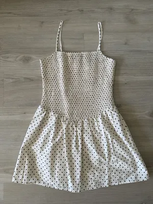 Le Lis White and Black Polka Dot Smocked Sundress thumbnail 1
