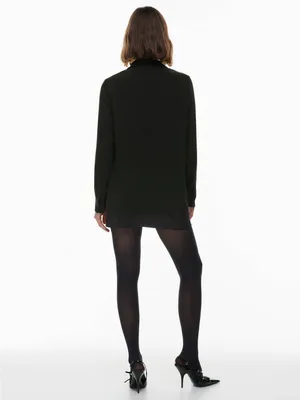Aritzia Babaton Monocle Shirt Button Front Blouse Black Medium thumbnail 5