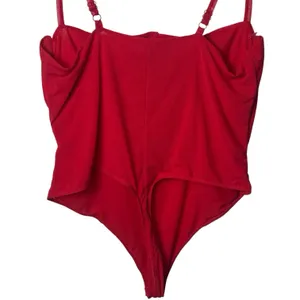 Good American Corset Demi Mesh Thong Bodysuit Grenadine Feminine Dainty 2XL thumbnail 8