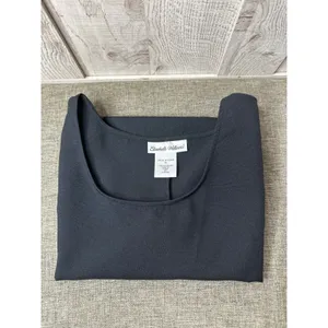 Elisabeth Williams Womens XL Black Sleeveless Shell Scoop Neck Blouse Tank Top thumbnail 3