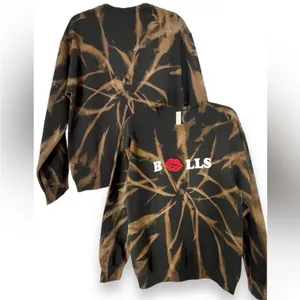 Buffalo Bills bleached glitter lip sweatshirt Black Size M thumbnail 3