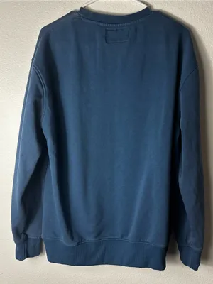 New York City Chenille Letter Crewneck Sweatshirt Blue XL thumbnail 7