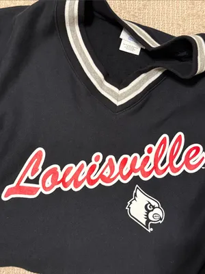 CHAMPION Louisville Reverse Weave V-Neck Pullover Sweatshirt Size Medium thumbnail 8