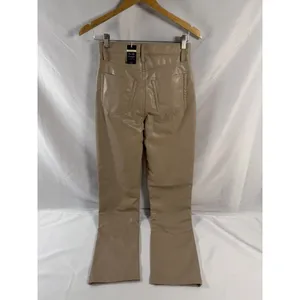 NWT Abercrombie & Fitch Vegan Leather 90's Straight Ultra High Rise 27/4L $110 thumbnail 2