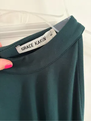 Grace Karin Forest Green Maxi Dress thumbnail 5