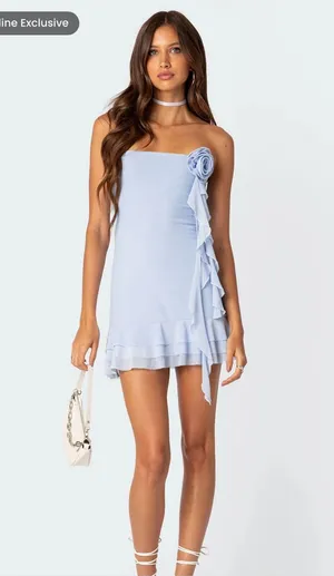 Edikted Blue Mini Dress thumbnail 1