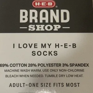 I ❤️‎ My HEB Socks I Love My HEB White thumbnail 3