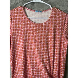 J. McLaughlin Side Knot‎ Dress Catalina Cloth Small Short Sleeve Pink Orange thumbnail 2