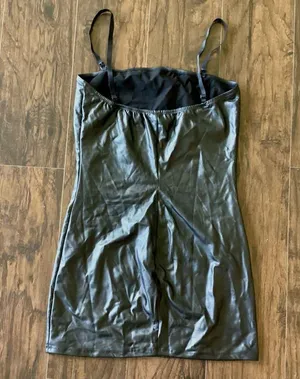 Spirit Faux Leather Halloween Costume Mini Dress thumbnail 5