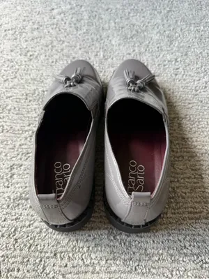 Franco Sarto Women's Metallic Dark Gray Loafer Flats Size‎ 7.5 thumbnail 4