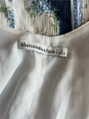 Abercrombie & Fitch Floral Patchwork Crinkle Swing Mini Dress in Large thumbnail 3