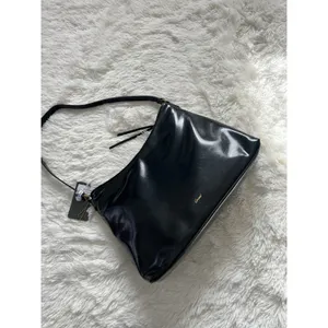 Crossi New York Black Shoulder Bag Faux Leather Studded Y2K Purse Gold Hardware thumbnail 9