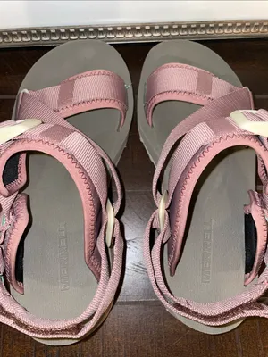 Merrell Alpine Strap Pink Strappy Sandals Size 8 in Burlwood thumbnail 10