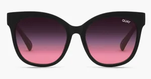 Quay Australia It's My Way 53MM Gradient CatEye Sunglasses-Matte Black/Pink Fade thumbnail 1