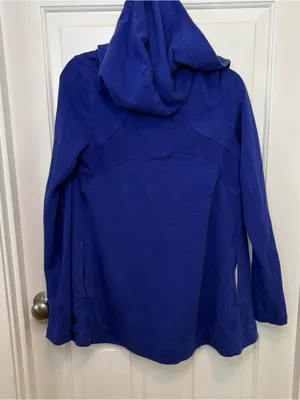 lululemon hoodie button cardigan sweater size 8 blue cotton cozy oversized fall thumbnail 6