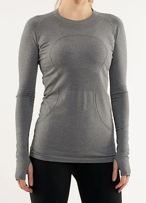 Lululemon Swiftly Tech Long Sleeve‎ Thumbholes Dark Classic Sport Grey 6 thumbnail 1