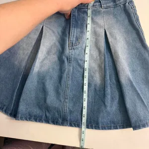Airz blue denim pleated skirt thumbnail 6
