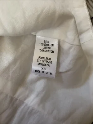 Anthropologie NWT Le Lis Luana Asymmetrical Cotton Minimalistic Neutral Top size xs thumbnail 10