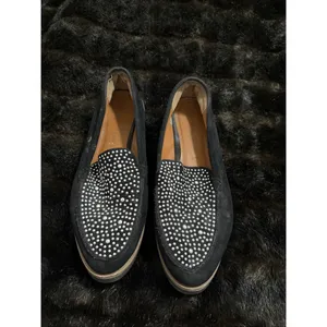 Anne Klein Women’s Black Loafers Size 9.5 stud Dorsey Slip-On Comfort Work Flats thumbnail 2