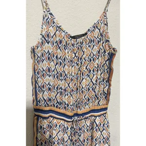 Forever 21‎ Wide Leg Jumpsuit Halter Top Geometric Pattern Boho 70s Retro Sz M thumbnail 3