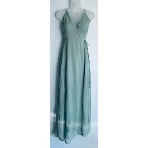 ASTR The Label Embroidered Floral Wrap Maxi Dress Medium thumbnail 2