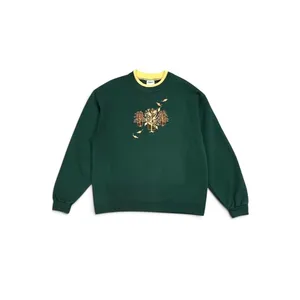 Pleasant Shade Vintage Green Embellished Fall Leaves Crewneck Sweater Size Large thumbnail 16