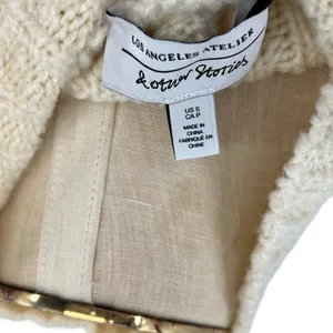& Other Stories Cable Knit Sweater‎ Cropped Wool Blend Cream Ivory Size Small thumbnail 11
