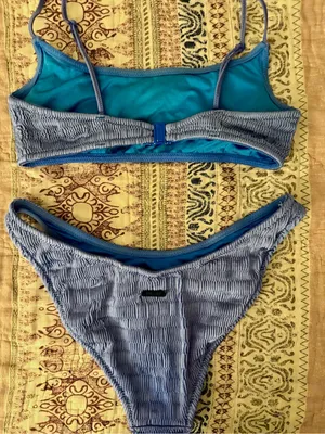 triangl swimwear Light Blue Smocked Bikini Set thumbnail 4