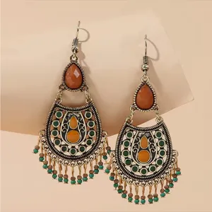 Bohemian Beaded Gypsy Tassel Drop‎ Earrings thumbnail 10